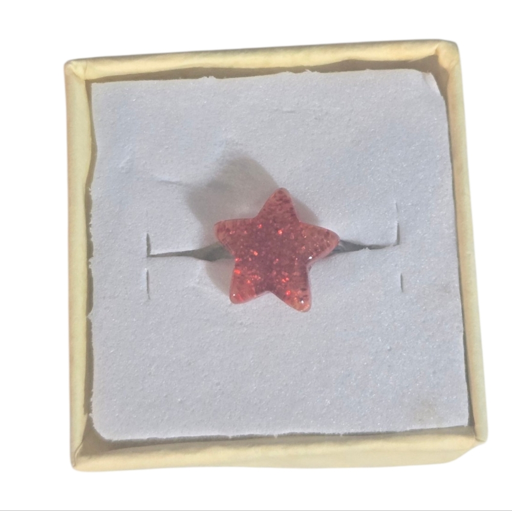 Adjustable Orange Star Kid's Ring (NWOT)